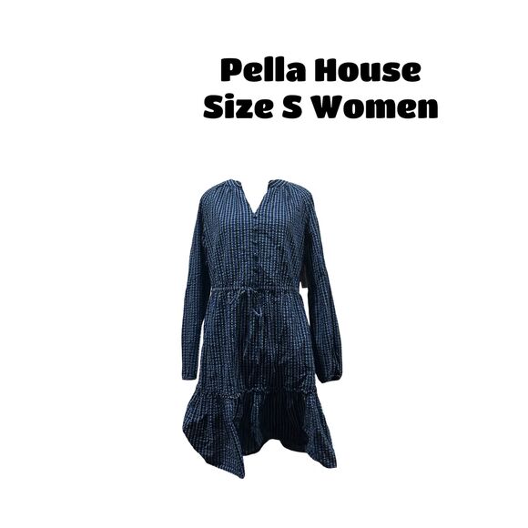 Time and Tru Women's Long Sleeve Micro Plaid Dress Size S(4-6) - Picture 1 of 7